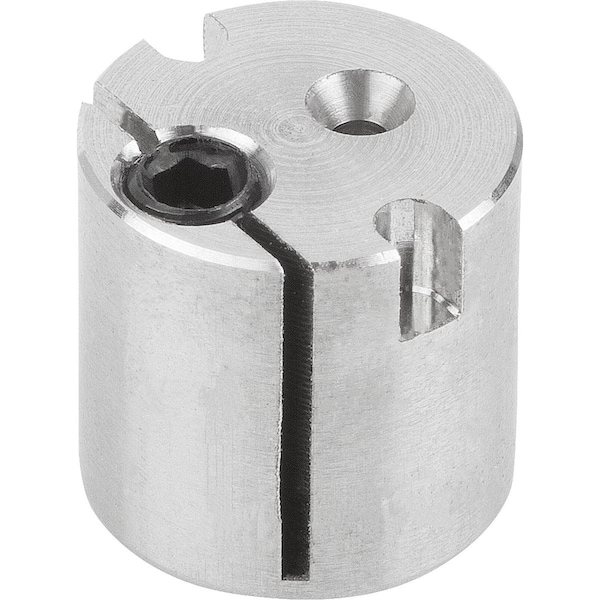 Holder Eccentric D=10 H=9, 8 Stainless Steel, With Center Bore, Sw=2